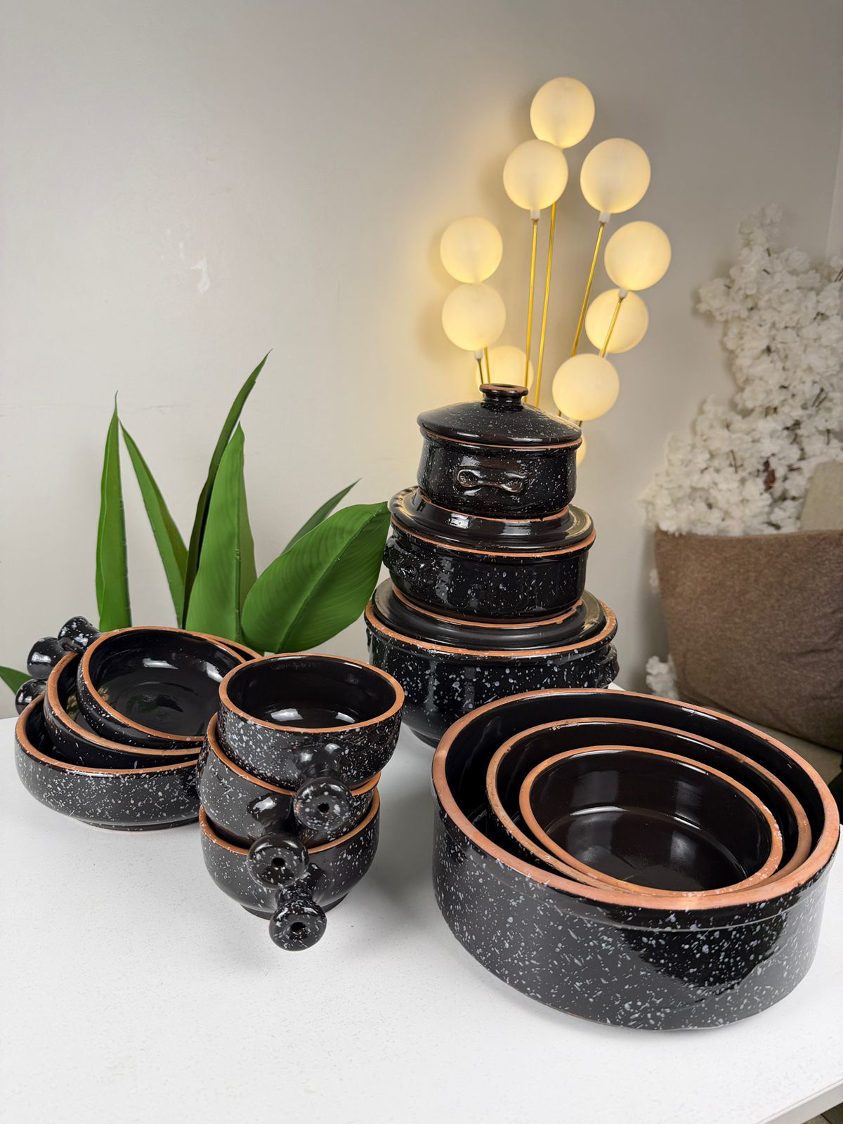 Kazaf 18 - Piece Clay Cookware Set – Black - Kazaf Store